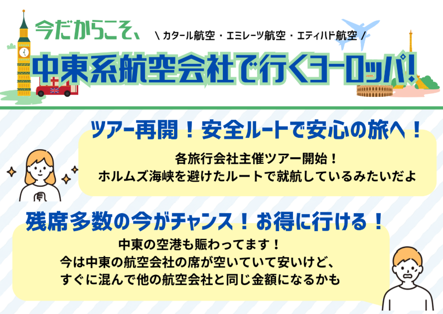 「中東系航空会社」で行くヨーロッパ